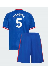 Manchester United Harry Maguire #5 Jalkapallovaatteet Lasten Vieraspeliasu 2026-27 Lyhythihainen (+ Lyhyet housut)